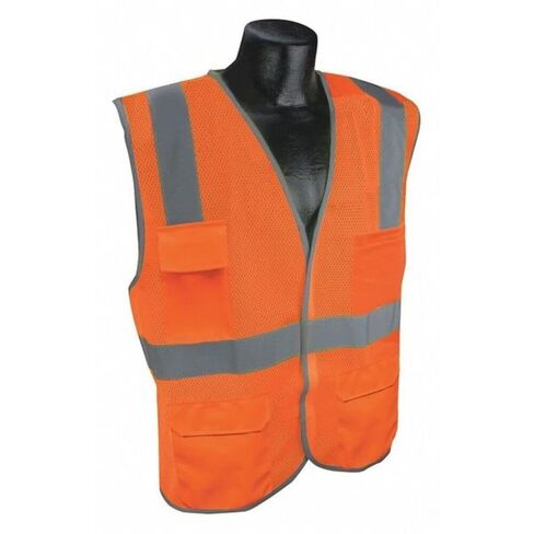 High Visibility Vest,Orange/Red,2XL/3XL in Kuwait