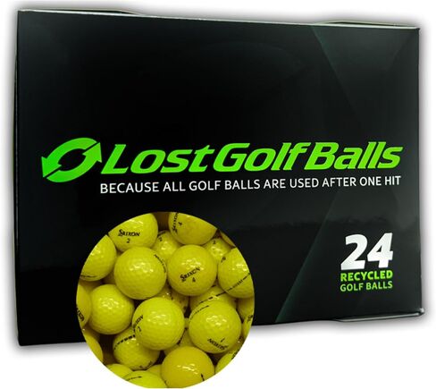 LostGolfBalls Used Srixon Yellow Mix Golf Balls (24 Pack) – Near Mint Recycled Golf Balls – High Visibility Performance You Can Trust in Kuwait