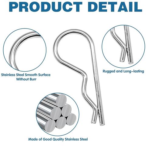 8Pcs GX26085 Spring Locking Pin Parts, Cotter Hitch Pins Clip Mower Replacement Clevis Pins Kit for Riding Lawn Tractor, Compatible with John Deere 100 Series D105 D110 L110 LA105 LA115, with Washer in Kuwait