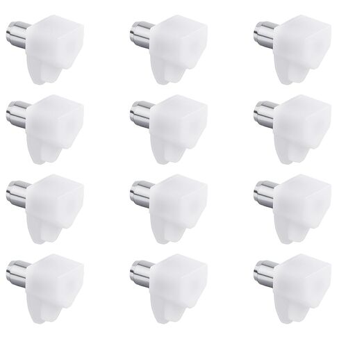 12 Pcs 7mm/0.28in L-Shaped Clear Rack Pegs,Plastics Shelf Support Pins, Bracket Fasteners，Cabinet Shelf Clips for Bookcase Kitchen Closet Furniture in Kuwait