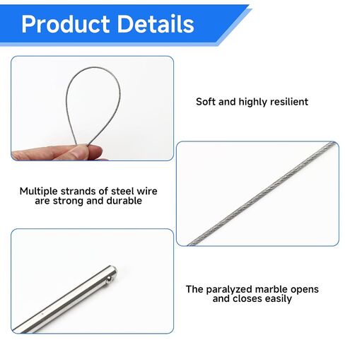 2 Pack Quick Release Pin, 1/4"(6.3mm) Diameter, Overall Length 3""(76mm), Usable Length 2.4""(61mm), 316 Stainless Steel Bimini Top Pin with 2 Retaining Cords, Hardware Pins for Boat Trailer in Kuwait