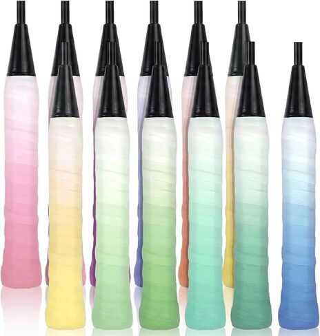 12 Pack Tacky Tennis Racket Grip Tape Anti-Slip Tennis Grips Racquet Overgrip Tape Comfortable Handle Overgrip Grip Wrap for Badminton Pickleball Squash Precut in Kuwait