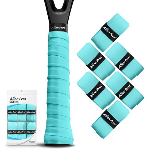 شريط قبضة مضرب تنس M-Tac 12 مقبض باللون النعناعي والأبيض من ALIEN PROS - قم بلف المضرب للحصول على أداء عالي in Kuwait