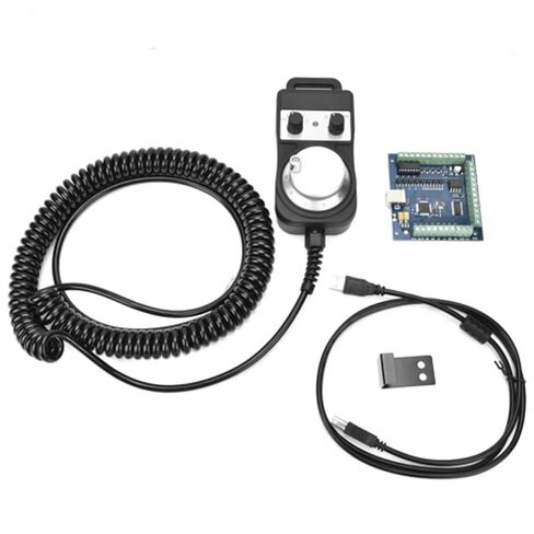 Green 4 axis 100KHz USB Interface Board Motion Control Card + Pendant Handwheel MPG in Saudi Arabia