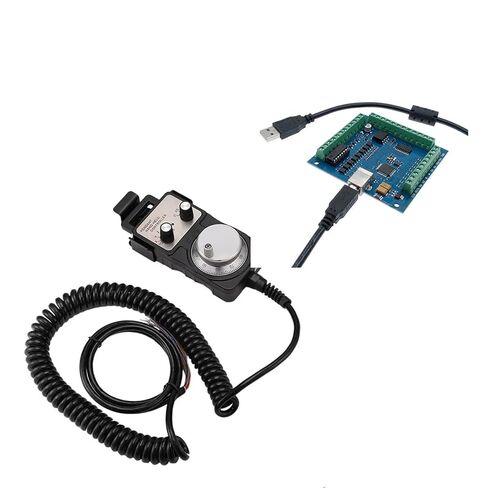 Green 4 axis 100KHz USB Interface Board Motion Control Card + Pendant Handwheel MPG in Saudi Arabia