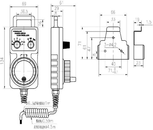 5V 1W 100 Line Electronic Handwheel Pendant Handheld Four-Axis Controller in Saudi Arabia