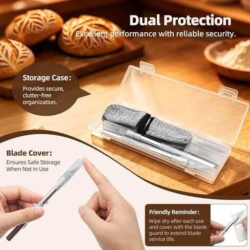 2 Pcs Bread Lame Sourdough Scoring Tool for Bread Baking Bread Scorer Dough Scoring Tool for Homemade Sourdough Bread Scoring Tool Set with 10 Replacement Blades & 1 Storage Case in Kuwait