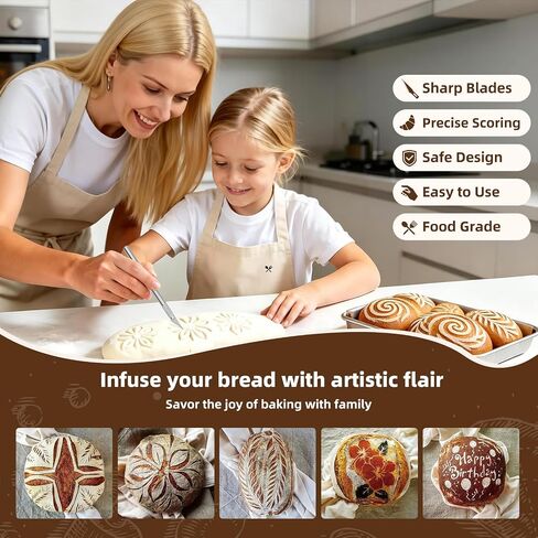 2 Pcs Bread Lame Sourdough Scoring Tool for Bread Baking Bread Scorer Dough Scoring Tool for Homemade Sourdough Bread Scoring Tool Set with 10 Replacement Blades & 1 Storage Case in Kuwait