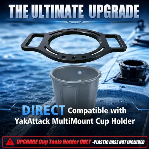Kayak Cup Tools Holder (Patent Pending), Compatible with YakAttack MultiMount Cup Holder, ABS Organizer Ring with M3 Brass Inserts, Kayak Fishing Accessories in Kuwait