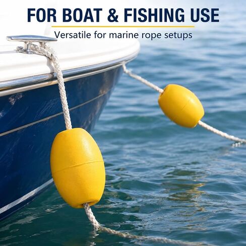 Hemoton 2 Pcs Buoys Floats Rope Floats Marine for Boat and Pool, Yellow Anchor Buoy, Hard Foam Marker Bouy for Mooring Dock, Kayak, Crab Trap and Marine Fishing Line in Saudi Arabia