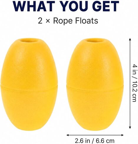 Hemoton 2 Pcs Buoys Floats Rope Floats Marine for Boat and Pool, Yellow Anchor Buoy, Hard Foam Marker Bouy for Mooring Dock, Kayak, Crab Trap and Marine Fishing Line in Saudi Arabia