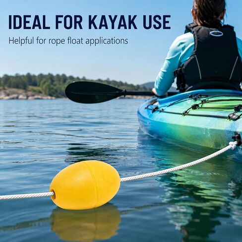 Hemoton 2 Pcs Buoys Floats Rope Floats Marine for Boat and Pool, Yellow Anchor Buoy, Hard Foam Marker Bouy for Mooring Dock, Kayak, Crab Trap and Marine Fishing Line in Saudi Arabia