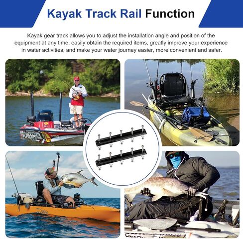 8" x 0.9" GTSL90 Kayak Track Mount, Kayak Rail Track, Kayak Gear Track Fits 1/2" Fishing Rod Holder, Cup Holder, Paddle Holders, Anchor Cleats (5 Holes, 2 Pack) in Kuwait