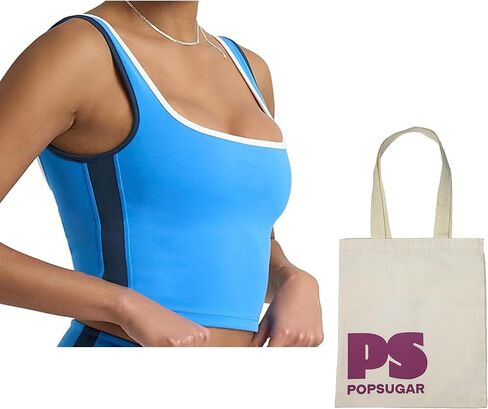 قمصان بدون أكمام للتمرين من POPSUGAR PS للنساء مع حمالة صدر مدمجة، وقمصان رياضية رياضية بظهر متسابق، قميص علوي لليوجا مع حمالة صدر على الرف in Kuwait
