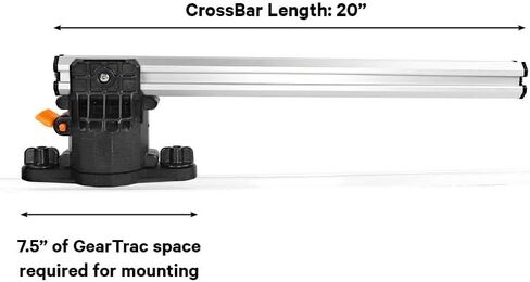 YakAttack SwingArm العارضة | عارضة كاياك قابلة للتعديل مثبتة على المسار مع GearTrac بأربعة جوانب لباحثي الأسماك وحوامل القضبان والكاميرات وأنظمة TracPak | قاعدة محورية، قضيب ألومنيوم مؤكسد | صنع في الولايات المتحدة الأمريكية in Kuwait
