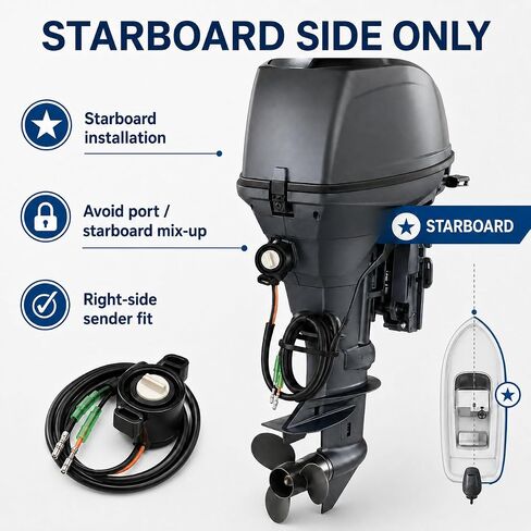 طقم مرسل حافة الميمنة 8M0098264 متوافق مع Mercury Mariner 30-115HP Outboards 1995-2024، يستبدل 821400A1/A2/A05، 8M0074845، مستشعر إمالة القارب متوافق مع 3-Cyl 4-Stroke الكلاسيكي in Kuwait