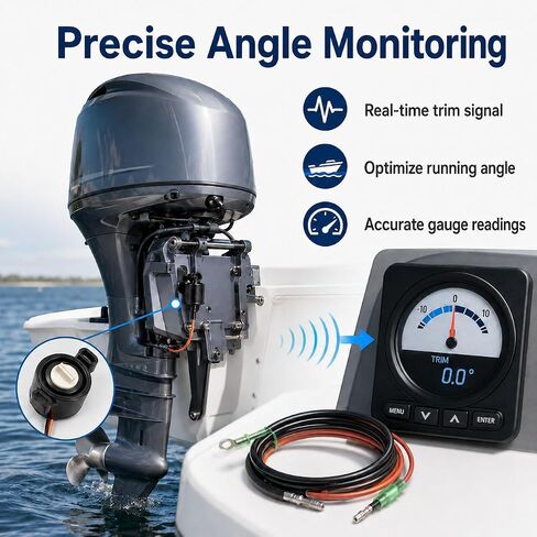 طقم مرسل حافة الميمنة 8M0098264 متوافق مع Mercury Mariner 30-115HP Outboards 1995-2024، يستبدل 821400A1/A2/A05، 8M0074845، مستشعر إمالة القارب متوافق مع 3-Cyl 4-Stroke الكلاسيكي in Kuwait