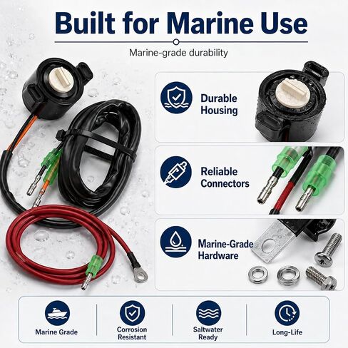 طقم مرسل حافة الميمنة 8M0098264 متوافق مع Mercury Mariner 30-115HP Outboards 1995-2024، يستبدل 821400A1/A2/A05، 8M0074845، مستشعر إمالة القارب متوافق مع 3-Cyl 4-Stroke الكلاسيكي in Kuwait