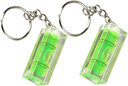 2Pcs Keychain Bubble Spirit Levels - Mini Square Bubble Levels with Ring Hook for Precision Measuring & Portable Leveling in Kuwait