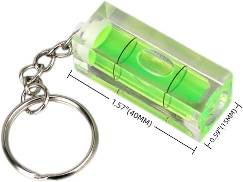 2Pcs Keychain Bubble Spirit Levels - Mini Square Bubble Levels with Ring Hook for Precision Measuring & Portable Leveling in Kuwait