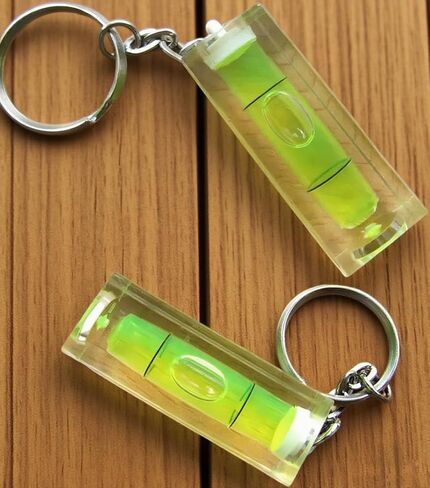 2Pcs Keychain Bubble Spirit Levels - Mini Square Bubble Levels with Ring Hook for Precision Measuring & Portable Leveling in Kuwait