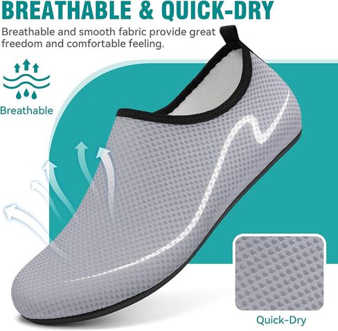 Water Shoes for Women Men Quick-Dry Aqua Socks Swim Beach Barefoot Yoga Exercise Wear Sport Accessories Pool Camping Must Haves Adult Youth Size(GY36 US5.5/4 in Kuwait