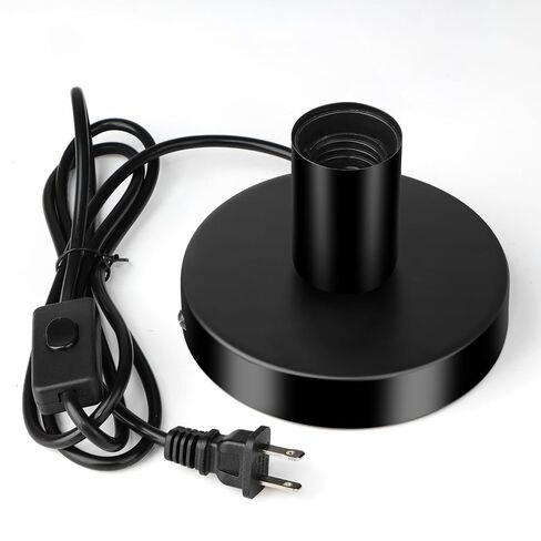 Table Lamp Base, E26/E27 Plug in Lamp Holder with Switch, Black | Metal Lamp Base With 5.6 Ft Cord And On Off Switch For DIY Table Lamps Home Decor And Edison Style Bulbs in Kuwait