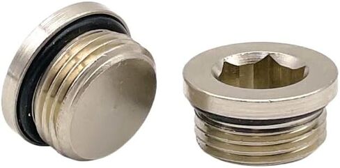10Pcs Copper Hex Head End Cap Plug Set - M5 Male Thread Pneumatic Fittings for Sealing Applications(10Pcs) in Saudi Arabia