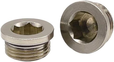 10Pcs Copper Hex Head End Cap Plug Set - M5 Male Thread Pneumatic Fittings for Sealing Applications(10Pcs) in Saudi Arabia