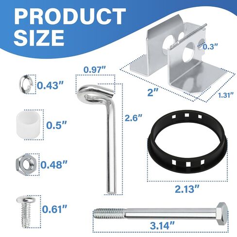 8-Piece Lock Kit Replacement for Jobox Storage Cabinet, Retainer Kit Set with Lock Retainer, Security Bar, Screw, Bushing, Spacer, Screw, Bolt with Washer & Nut in Kuwait