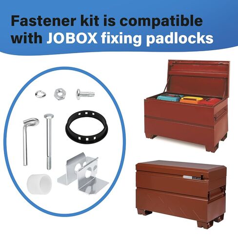 8-Piece Lock Kit Replacement for Jobox Storage Cabinet, Retainer Kit Set with Lock Retainer, Security Bar, Screw, Bushing, Spacer, Screw, Bolt with Washer & Nut in Kuwait
