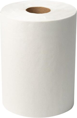Sierra Hygiene 1-Ply White Roll Towels, 10" x 800’, Hardwound Paper Towel Rolls for Commercial Restrooms, Restaurants, Schools & Offices, Case of 6 Rolls, Made in USA in Kuwait