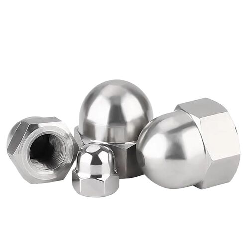 1Pcs 304 Stainless Steel Cap Nut Circular Ball Head Cap Anti Loosening(M12) in Kuwait