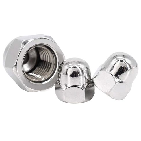 1Pcs 304 Stainless Steel Cap Nut Circular Ball Head Cap Anti Loosening(M12) in Kuwait