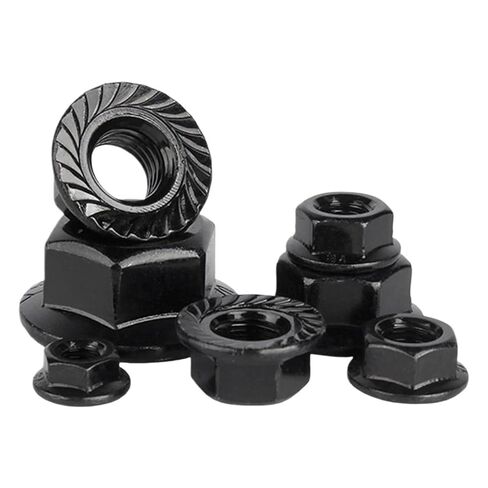 1Pcs Hexagonal Toothed Flange Nut Anti Slip Nut Galvanized/Black/Nickel Plated/304(M10-Nickelplated) in Kuwait