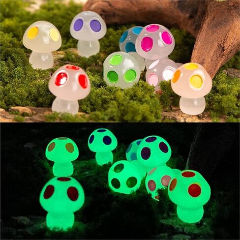 Cute Mini Creative Luminous Mushroom Hinge Heads Decorative Topper Set 6PCS, Home Decoration,Magnetic Hinge Head Toppers Door Hinge in Kuwait