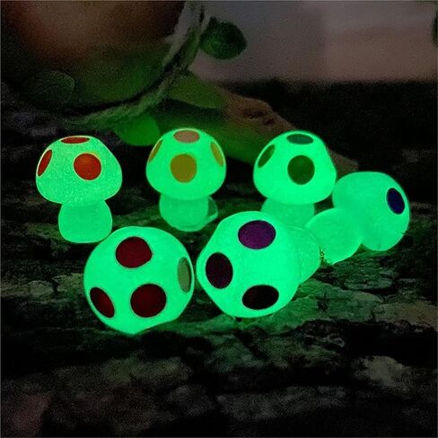 Cute Mini Creative Luminous Mushroom Hinge Heads Decorative Topper Set 6PCS, Home Decoration,Magnetic Hinge Head Toppers Door Hinge in Kuwait