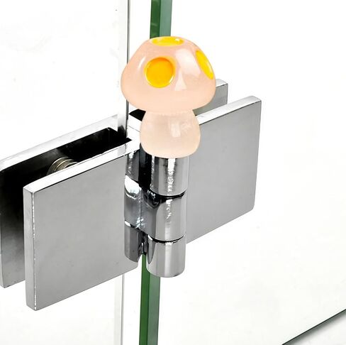 Cute Mini Creative Luminous Mushroom Hinge Heads Decorative Topper Set 6PCS, Home Decoration,Magnetic Hinge Head Toppers Door Hinge in Kuwait
