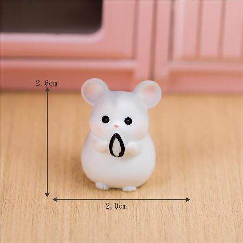 Cute Mini Creative Gray Gluttonous Hamster, Mouse Hinge Heads Decorative Topper Set 3PCS, Home Decoration,Magnetic Hinge Head Toppers Door Hinge in Kuwait