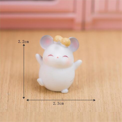 Cute Mini Creative Gray Gluttonous Hamster, Mouse Hinge Heads Decorative Topper Set 3PCS, Home Decoration,Magnetic Hinge Head Toppers Door Hinge in Kuwait
