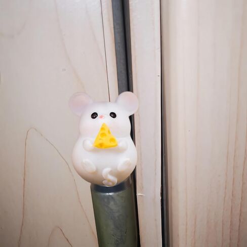 Cute Mini Creative Gray Gluttonous Hamster, Mouse Hinge Heads Decorative Topper Set 3PCS, Home Decoration,Magnetic Hinge Head Toppers Door Hinge in Kuwait
