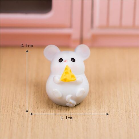 Cute Mini Creative Gray Gluttonous Hamster, Mouse Hinge Heads Decorative Topper Set 3PCS, Home Decoration,Magnetic Hinge Head Toppers Door Hinge in Kuwait