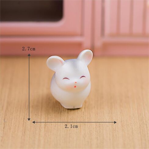 Cute Mini Creative Grey Flying Hamster, Mouse Hinge Heads Decorative Topper Set 3PCS, Home Decoration,Magnetic Hinge Head Toppers Door Hinge in Kuwait