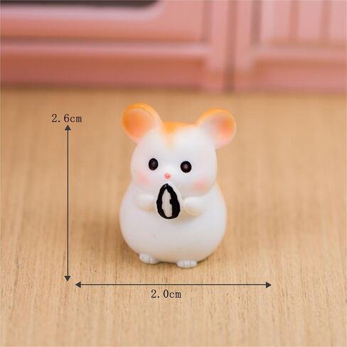 Cute Mini Creative Yellow Gluttonous Hamster, Mouse Hinge Heads Decorative Topper Set 3PCS, Home Decoration,Magnetic Hinge Head Toppers Door Hinge in Kuwait