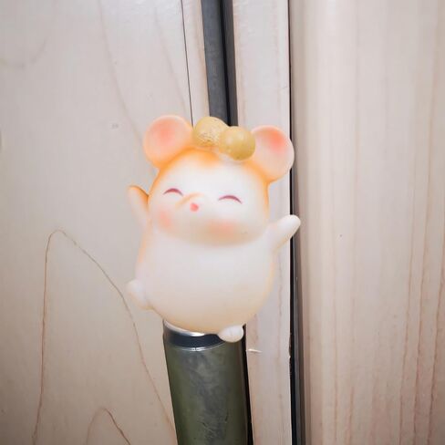 Cute Mini Creative Yellow Gluttonous Hamster, Mouse Hinge Heads Decorative Topper Set 3PCS, Home Decoration,Magnetic Hinge Head Toppers Door Hinge in Kuwait
