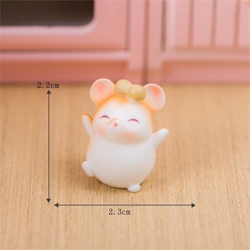 Cute Mini Creative Yellow Gluttonous Hamster, Mouse Hinge Heads Decorative Topper Set 3PCS, Home Decoration,Magnetic Hinge Head Toppers Door Hinge in Kuwait