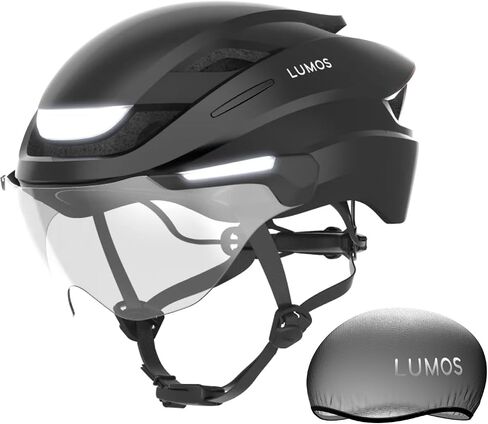 خوذة Lumos Ultra (أسود أونيكس، MIPS، مقاس M) وغطاء خوذة دراجة مقاوم للماء in Kuwait