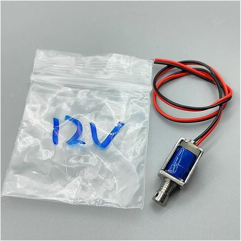 DC 12V 8mm*10mm Push-Pull Through Type DC Electromagnet Open Frame Spring Stroke 4mm in Kuwait