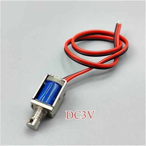 DC 12V 8mm*10mm Push-Pull Through Type DC Electromagnet Open Frame Spring Stroke 4mm in Kuwait