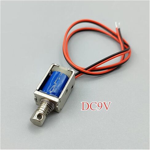 DC 12V 8mm*10mm Push-Pull Through Type DC Electromagnet Open Frame Spring Stroke 4mm in Kuwait